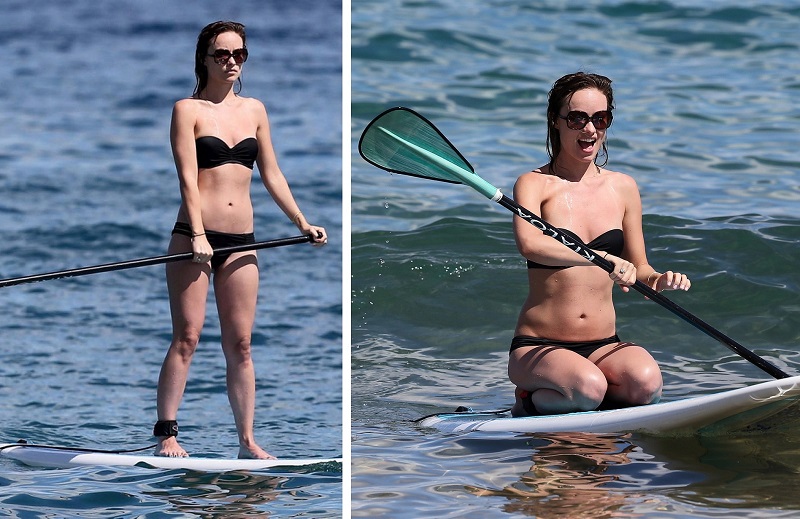 Olivia Wilde & Jason Sudeikis Out Paddle Boarding In Hawaii