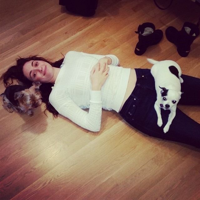 Hot Female Celebs With Their Pets_Emmy Rossum 1