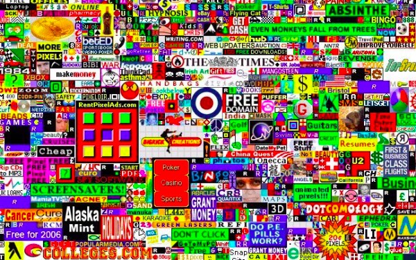 7 items that were sold for thousands_The Million Dollar Homepage